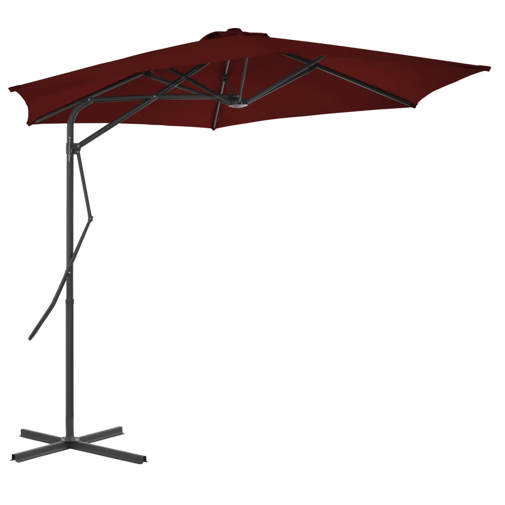 Garden Parasol With Steel Pole 300X230 Cm