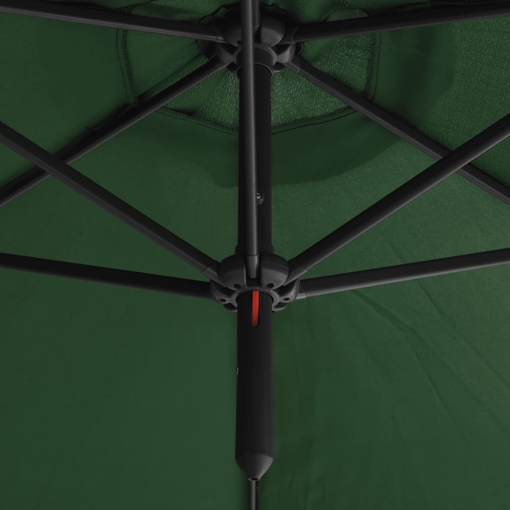 Double Garden Parasol With Steel Pole 600 Cm