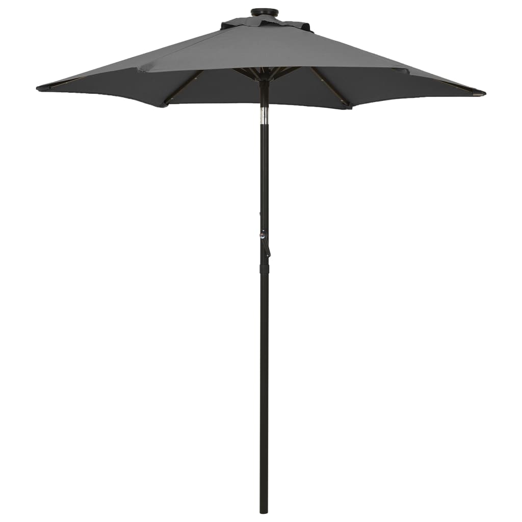 Garden Parasol With Led Lights 200X211 Cm Aluminium