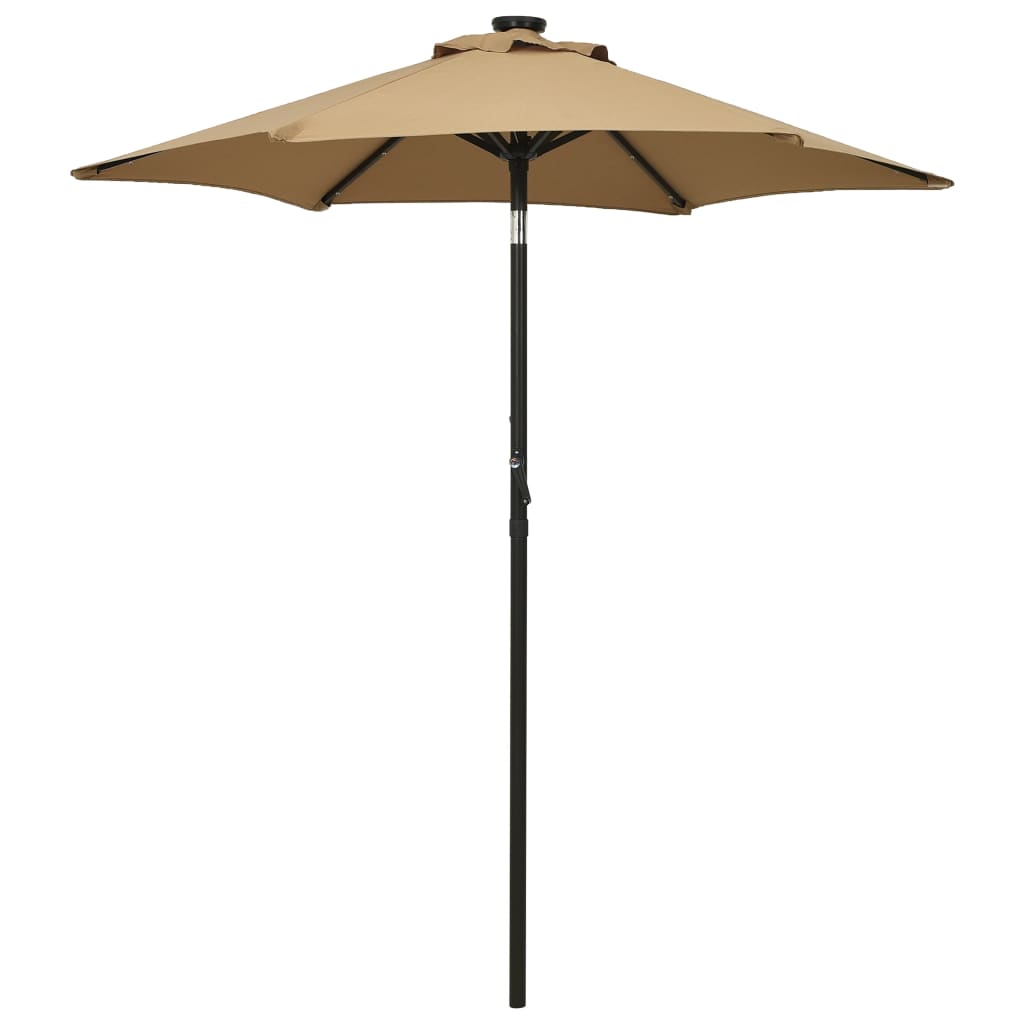 Garden Parasol With Led Lights 200X211 Cm Aluminium
