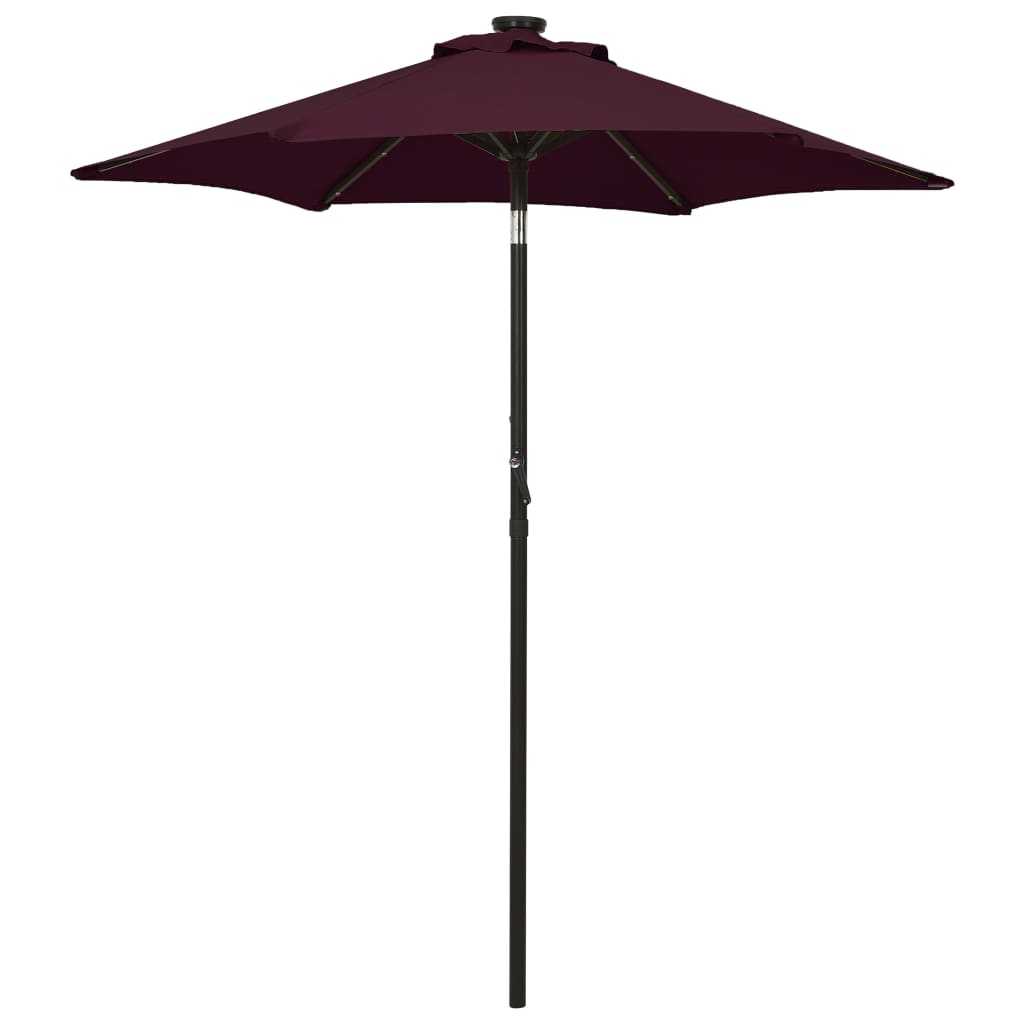 Garden Parasol With Led Lights 200X211 Cm Aluminium