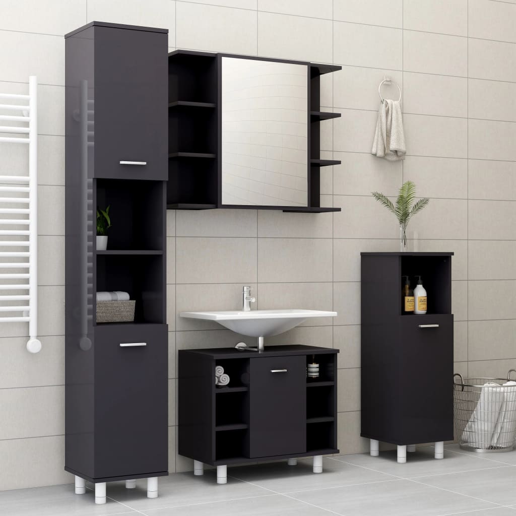 Bathroom Cabinet 30X30X95 Cm Engineered Wood