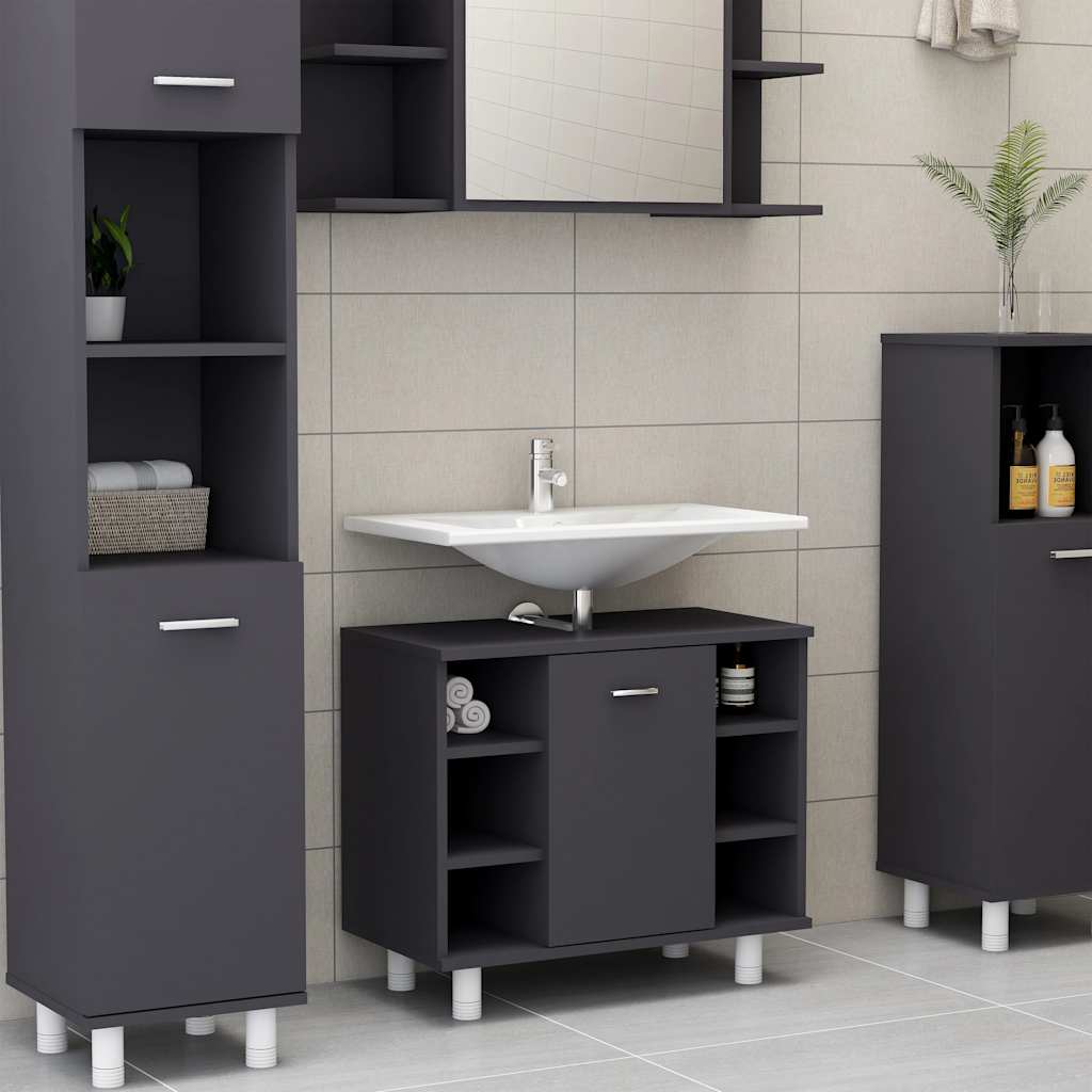 Bathroom Cabinet 60X32X53.5 Cm Engineered Wood