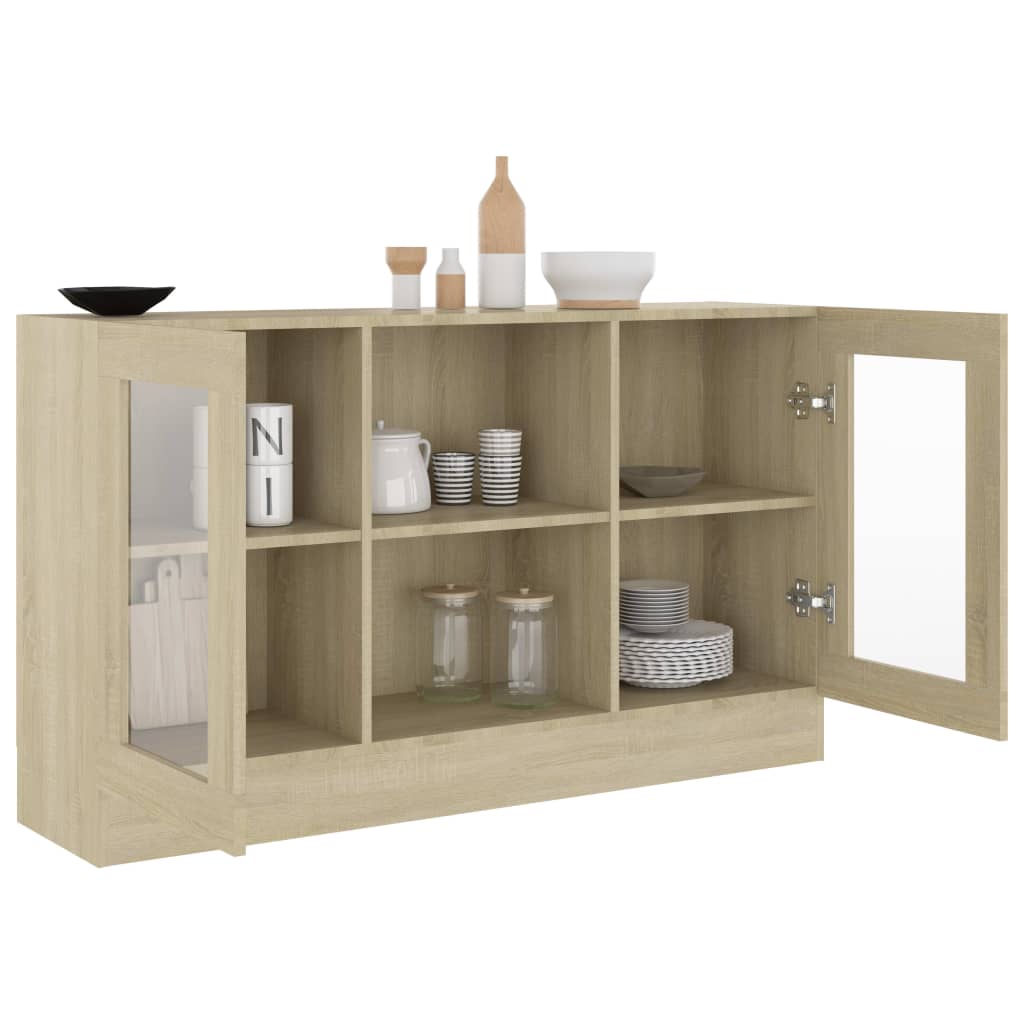 Vitrine Cabinet 120X30.5X70 Cm Engineered Wood