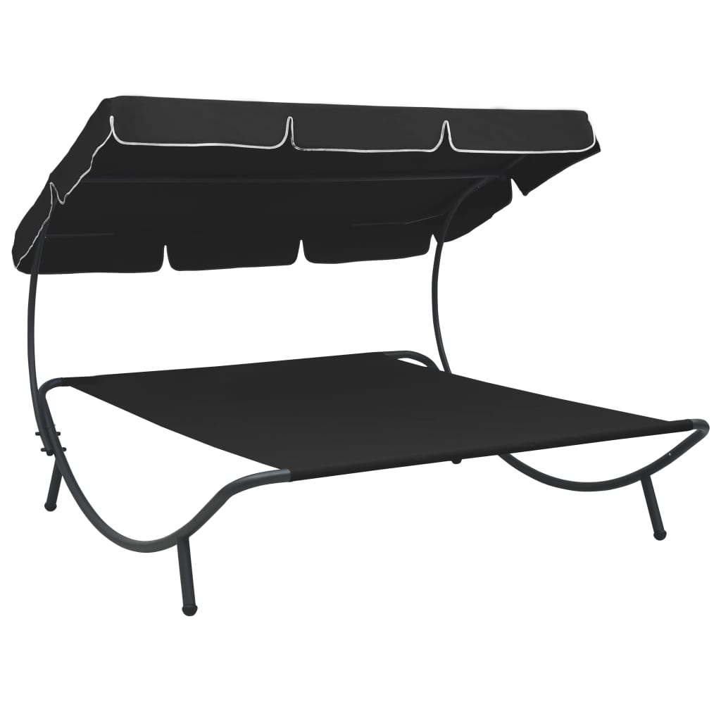 Outdoor Lounge Bed With Canopy
