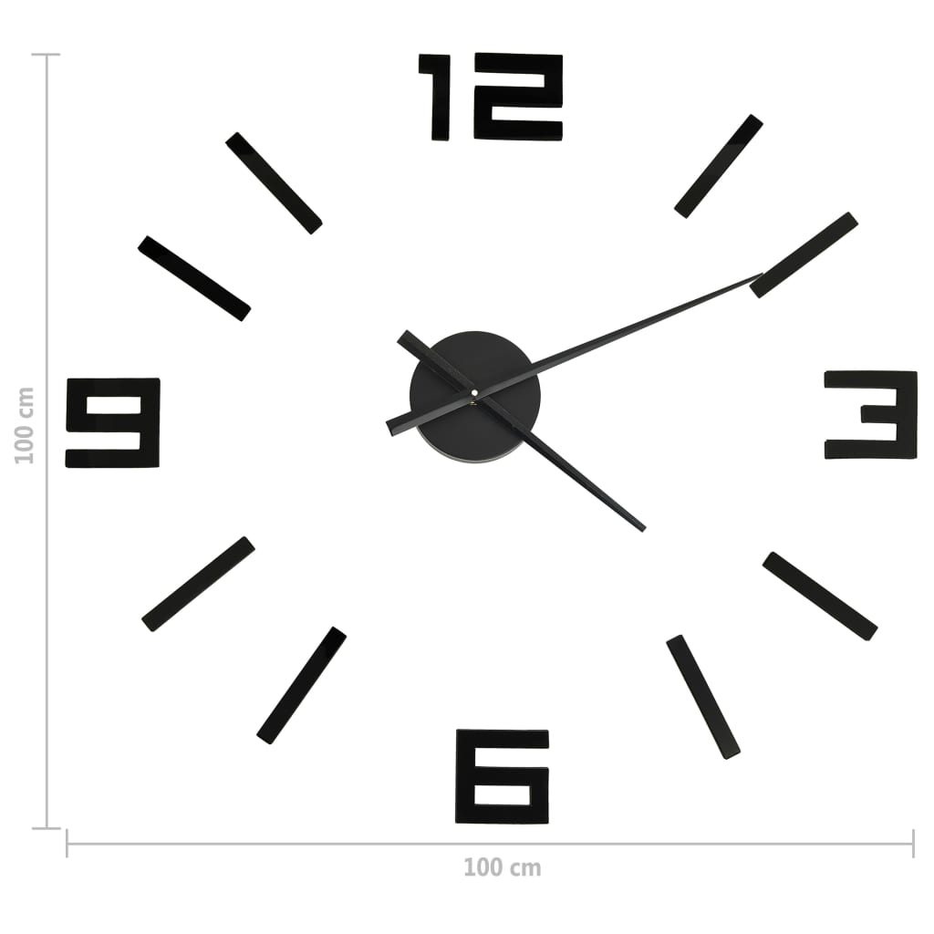 3D Wall Clock Modern Design 100 Cm Xxl