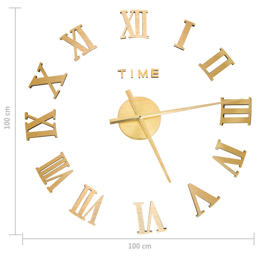 3D Wall Clock Modern Design 100 Cm Xxl