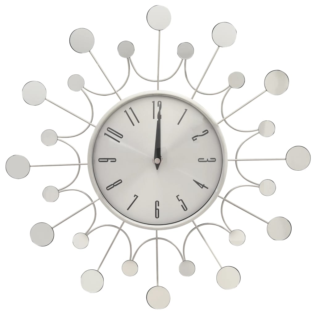 Wall Clock Silver 40 Cm Metal