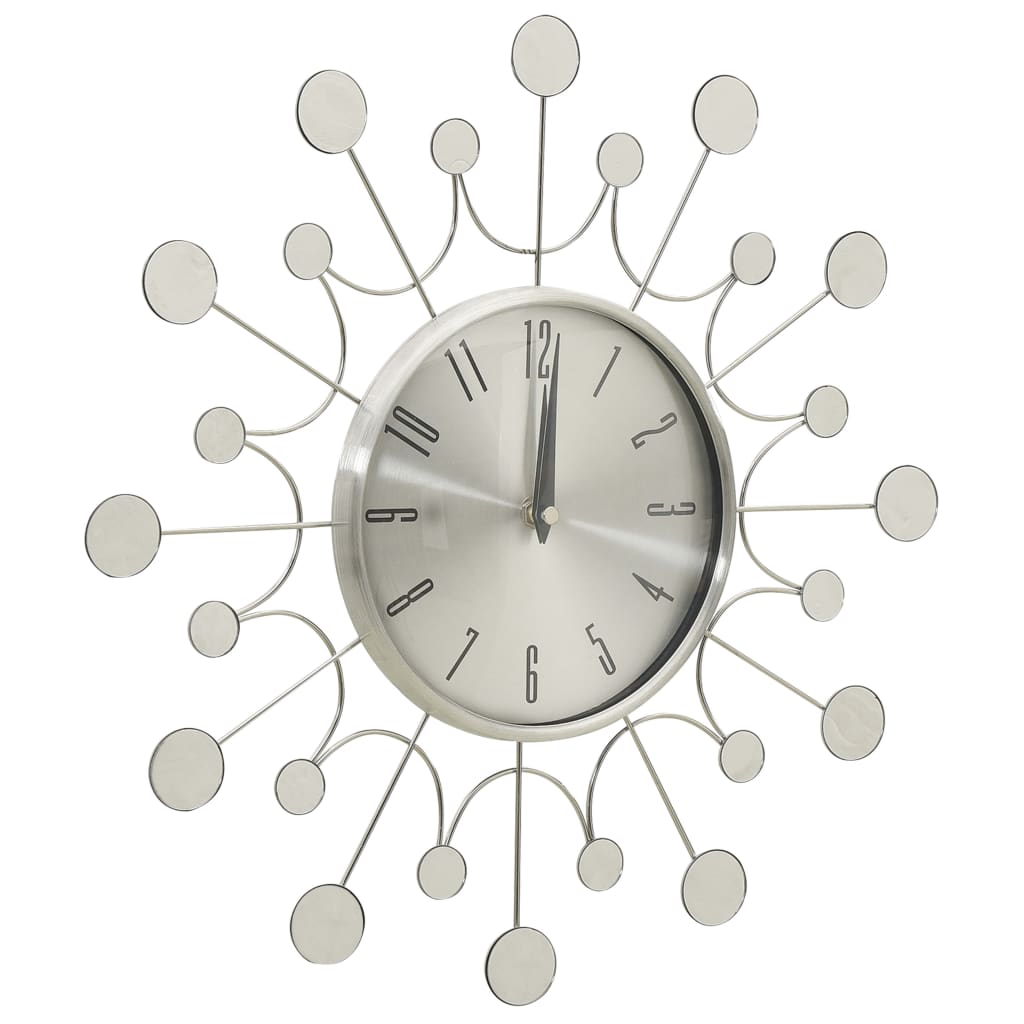 Wall Clock Silver 40 Cm Metal