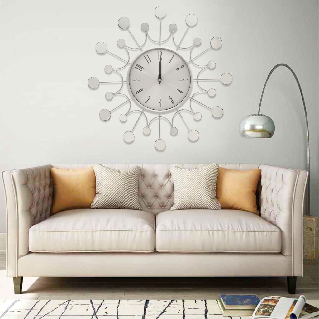 Wall Clock Silver 40 Cm Metal