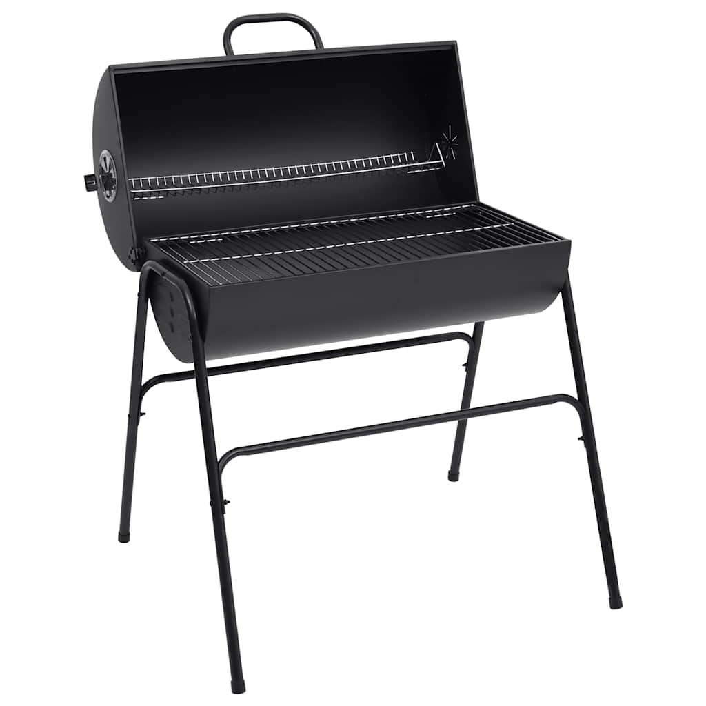 Barrel Grill With 2 Cooking Grids Black 80X95X90 Cm Steel