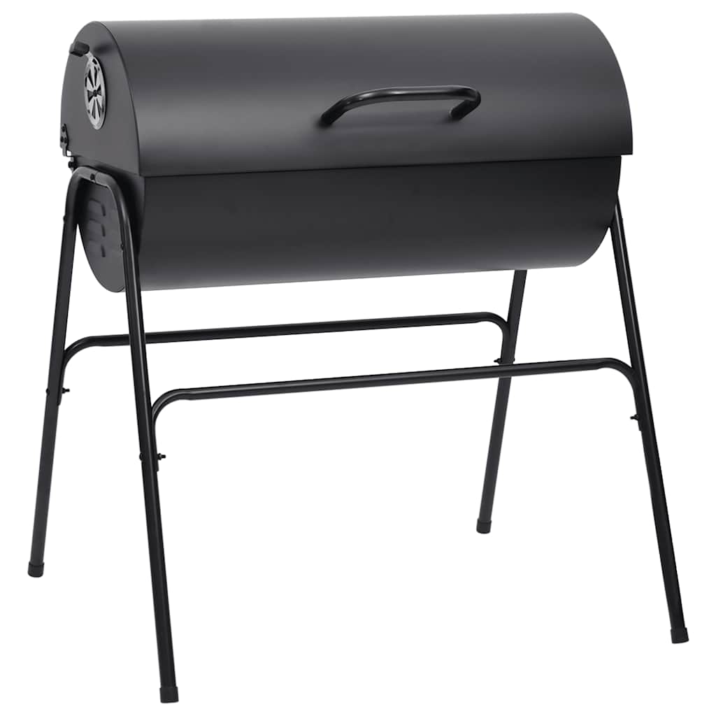 Barrel Grill With 2 Cooking Grids Black 80X95X90 Cm Steel