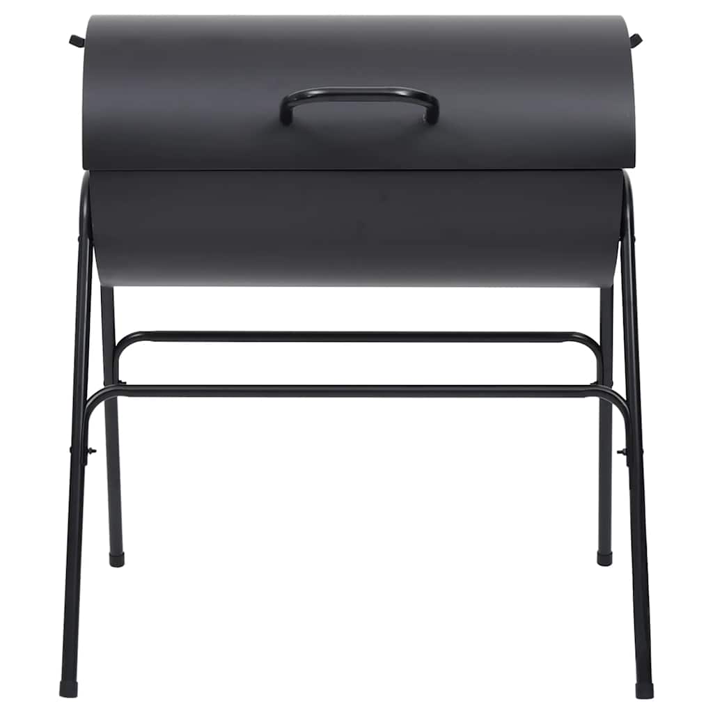 Barrel Grill With 2 Cooking Grids Black 80X95X90 Cm Steel