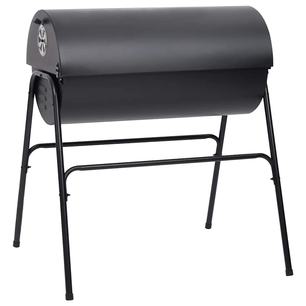 Barrel Grill With 2 Cooking Grids Black 80X95X90 Cm Steel