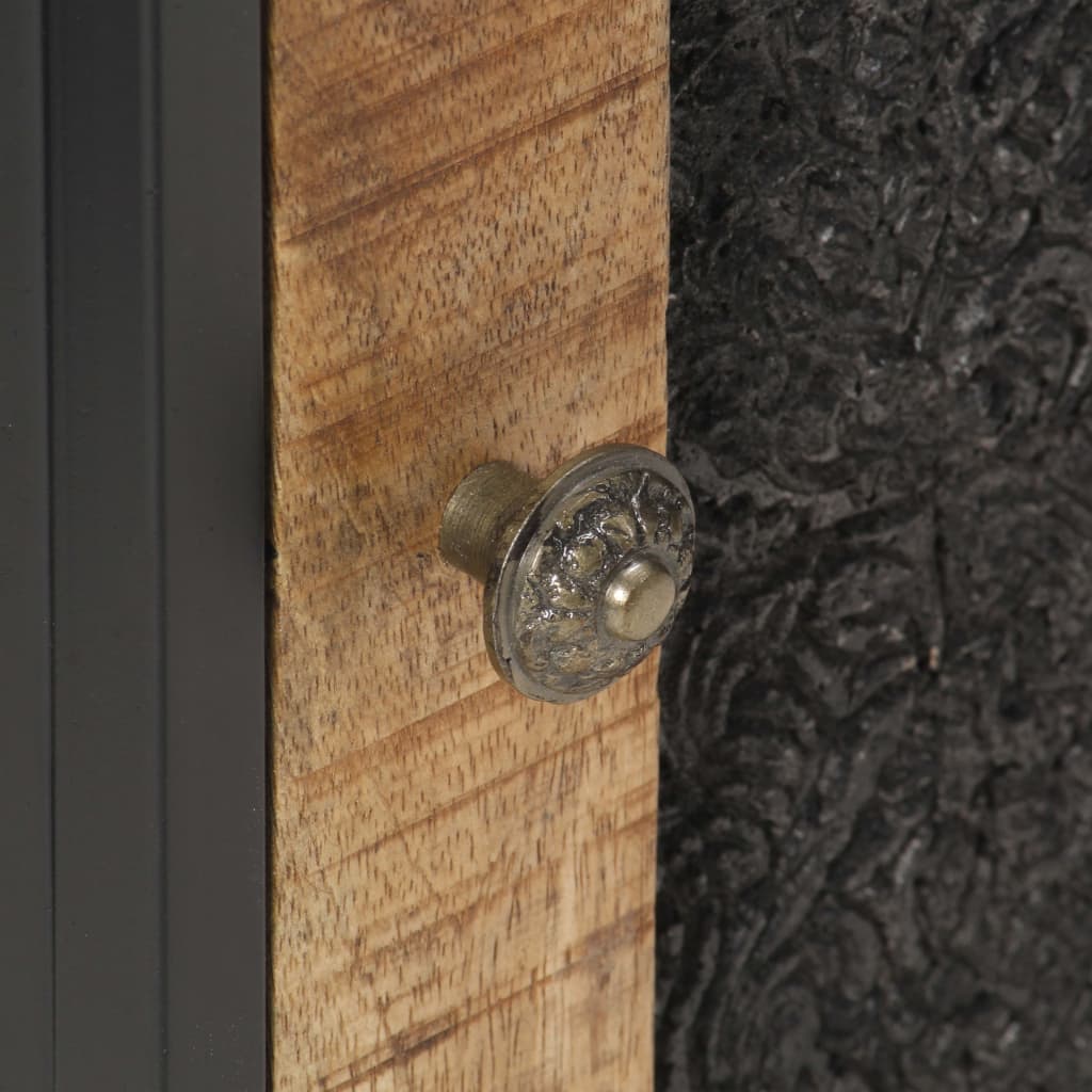 Bedside Cabinet 40X30X50 Cm Rough Mango Wood