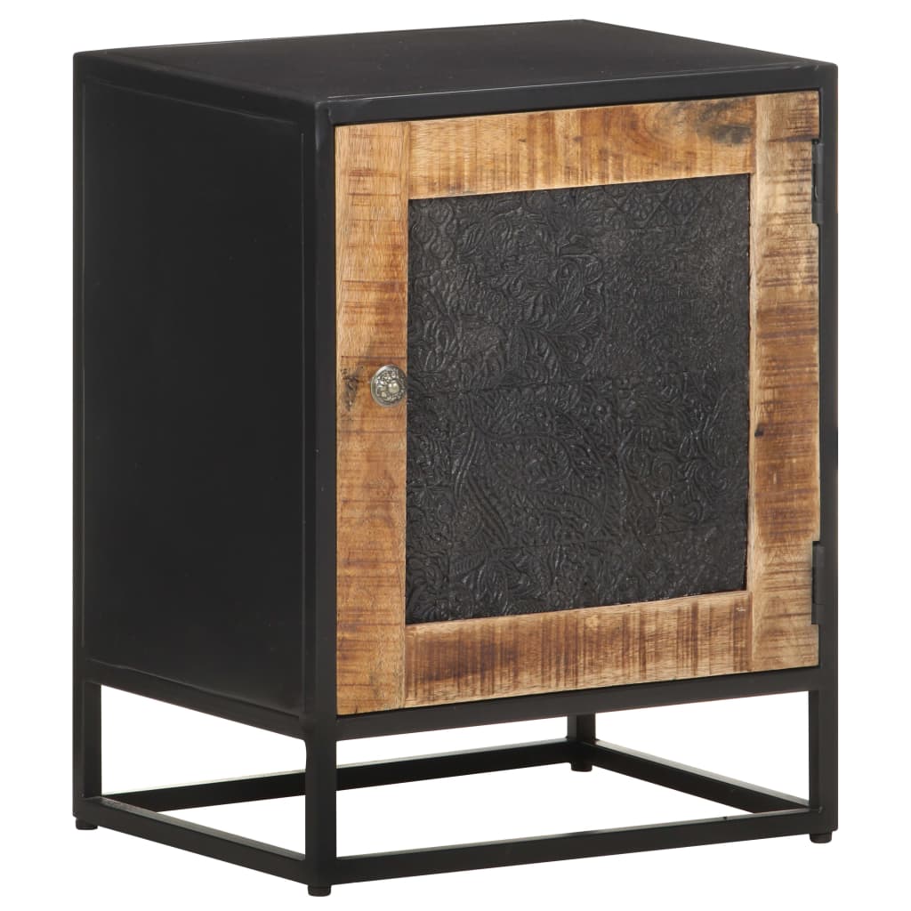 Bedside Cabinet 40X30X50 Cm Rough Mango Wood