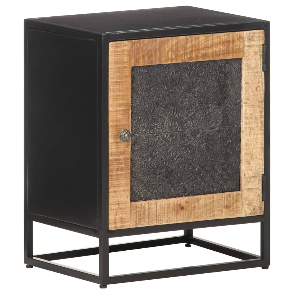 Bedside Cabinet 40X30X50 Cm Rough Mango Wood