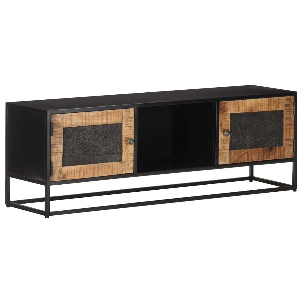 Tv Cabinet 120X30X40 Cm Rough Mango Wood