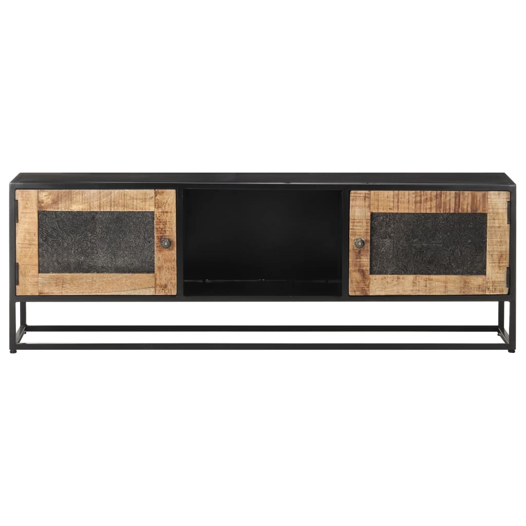 Tv Cabinet 120X30X40 Cm Rough Mango Wood