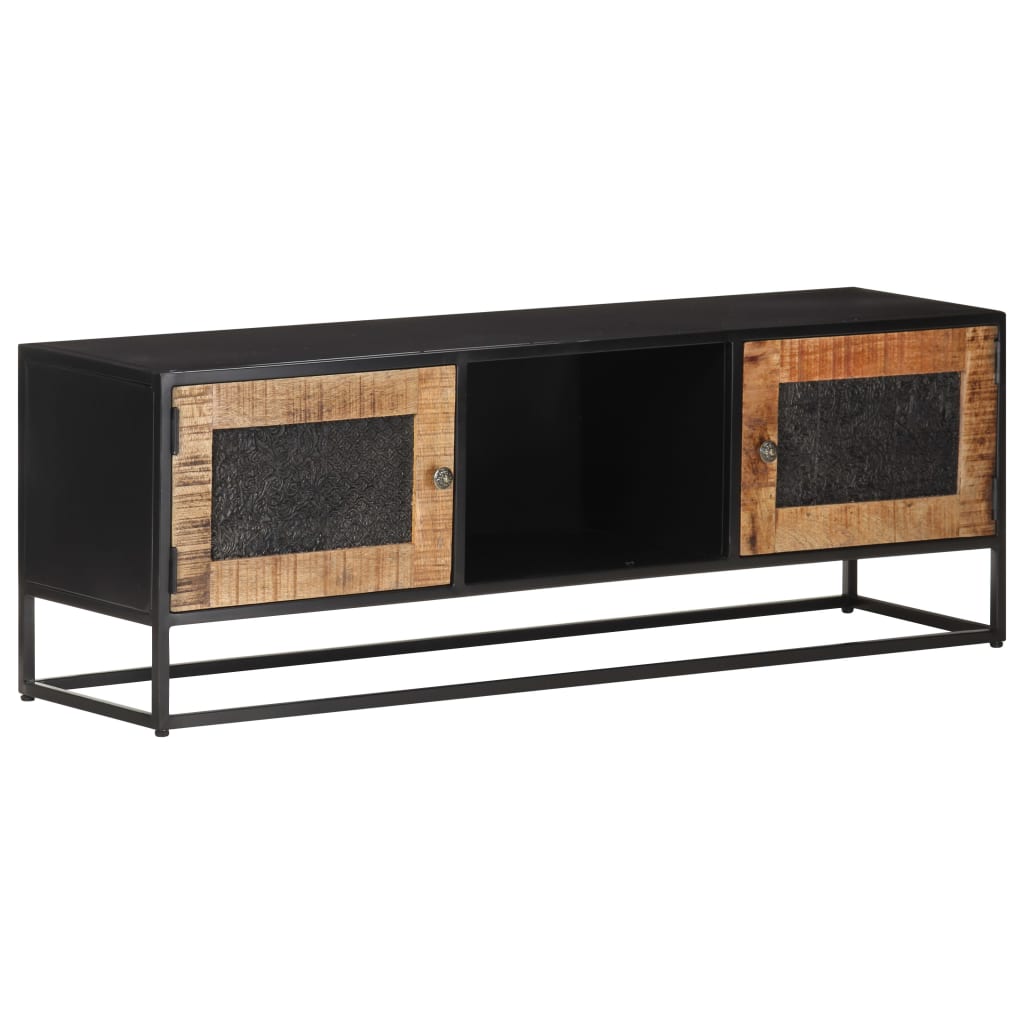 Tv Cabinet 120X30X40 Cm Rough Mango Wood