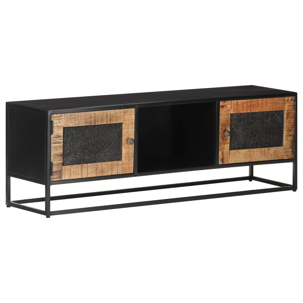 Tv Cabinet 120X30X40 Cm Rough Mango Wood