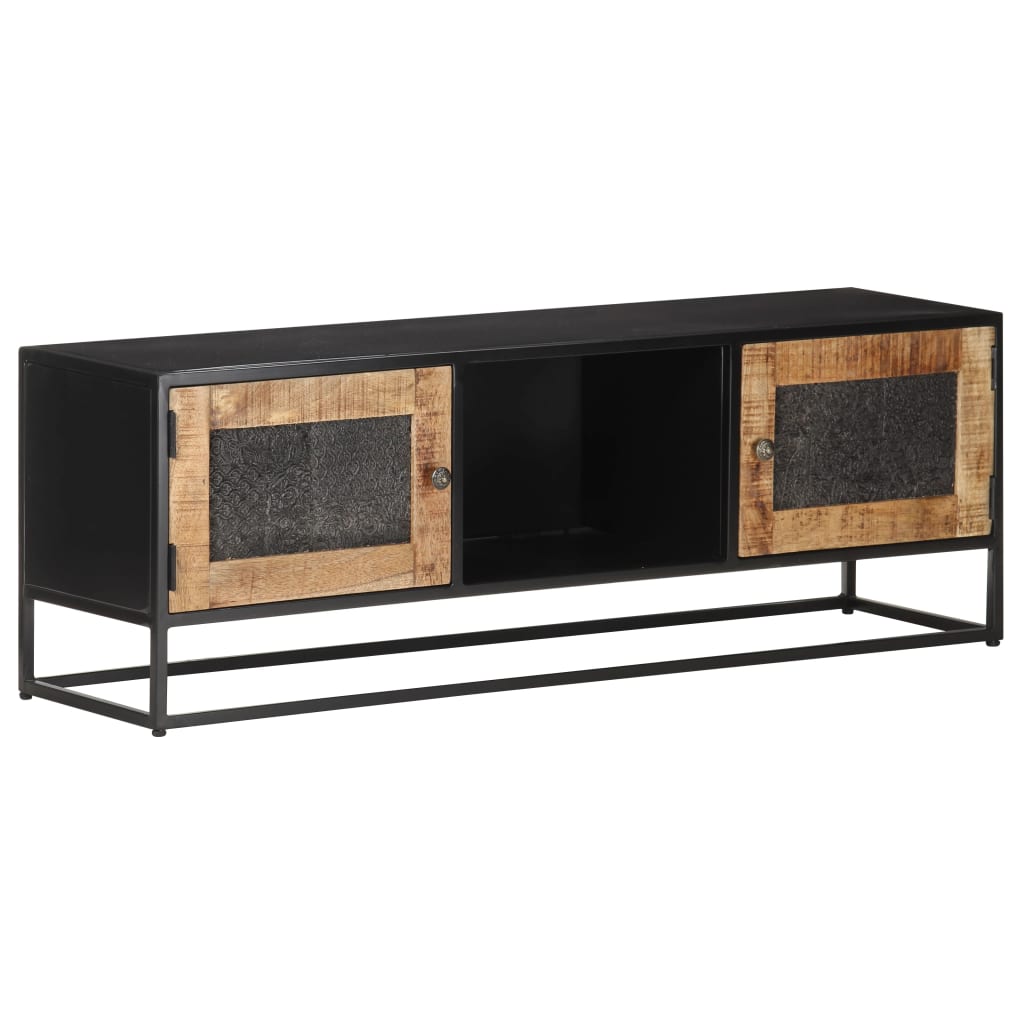 Tv Cabinet 120X30X40 Cm Rough Mango Wood