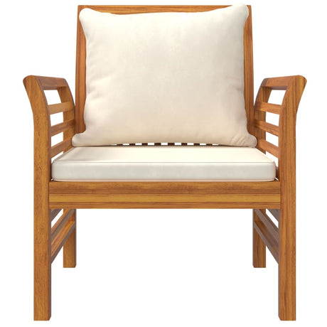 Sofa Chairs With Cushions 2 Pcs Solid Wood Acacia