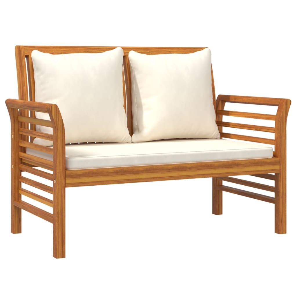 2 Piece Garden Lounge Set With Cushions Solid Wood