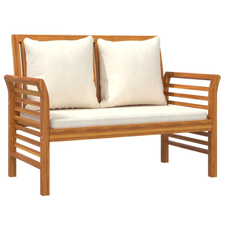 2 Piece Garden Lounge Set With Cushions Solid Wood