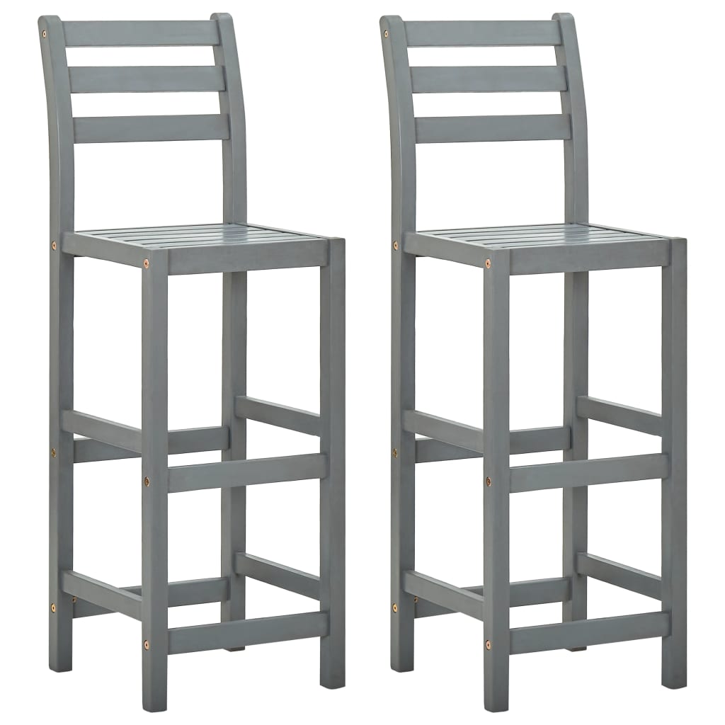Bar Stools 4 Pcs Solid Acacia Wood