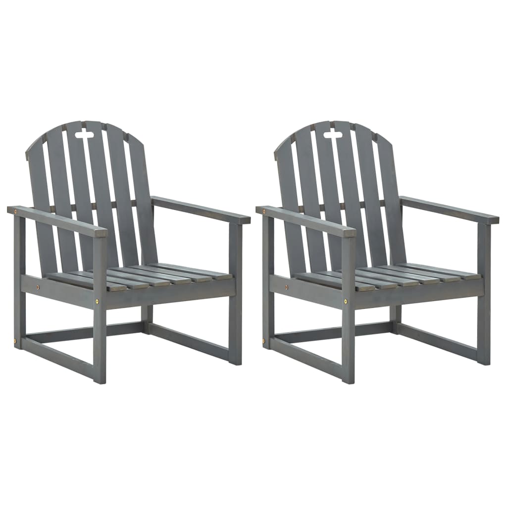 Garden Sofa Chairs 2 Pcs Solid Acacia Wood