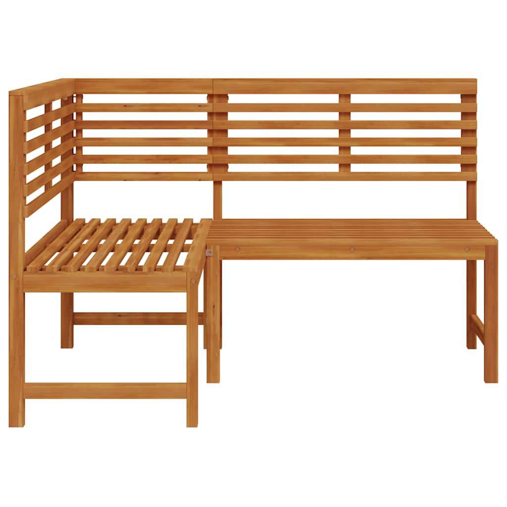 Garden Corner Bench 140 Cm Solid Acacia Wood