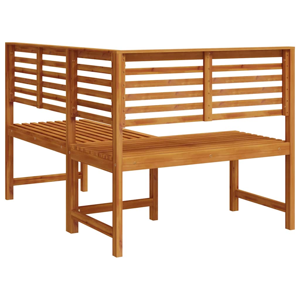 Garden Corner Bench 140 Cm Solid Acacia Wood