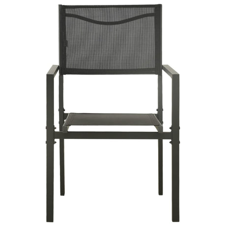 Garden Chairs 2 Pcs Textilene And Steel Black And Anthracite