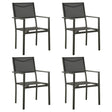 Garden Chairs 2 Pcs Textilene And Steel Black And Anthracite