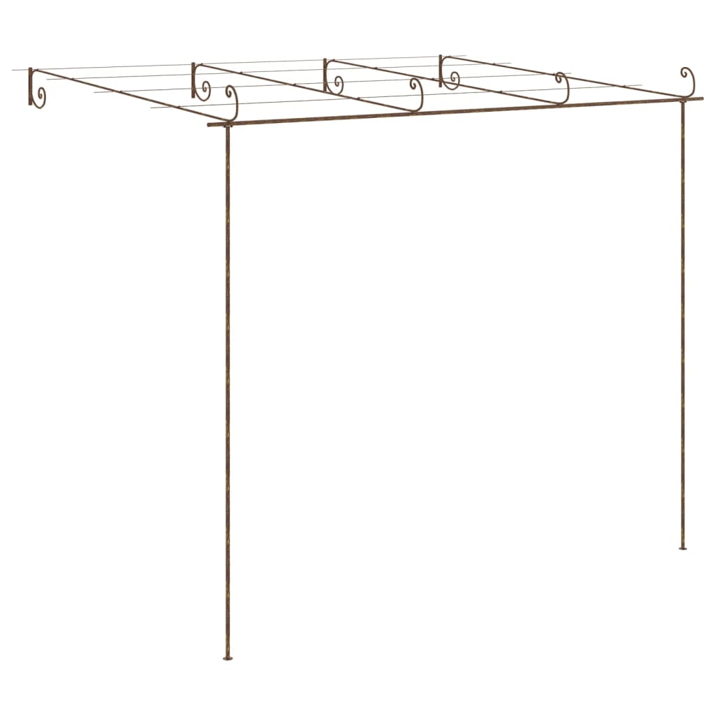 Garden Pergola Antique Brown 4X3X2.5 M Iron
