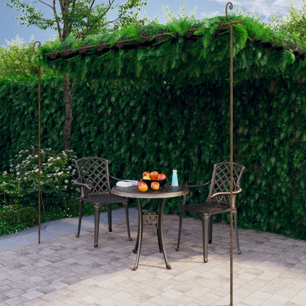 Garden Pergola Antique Brown 4X3X2.5 M Iron