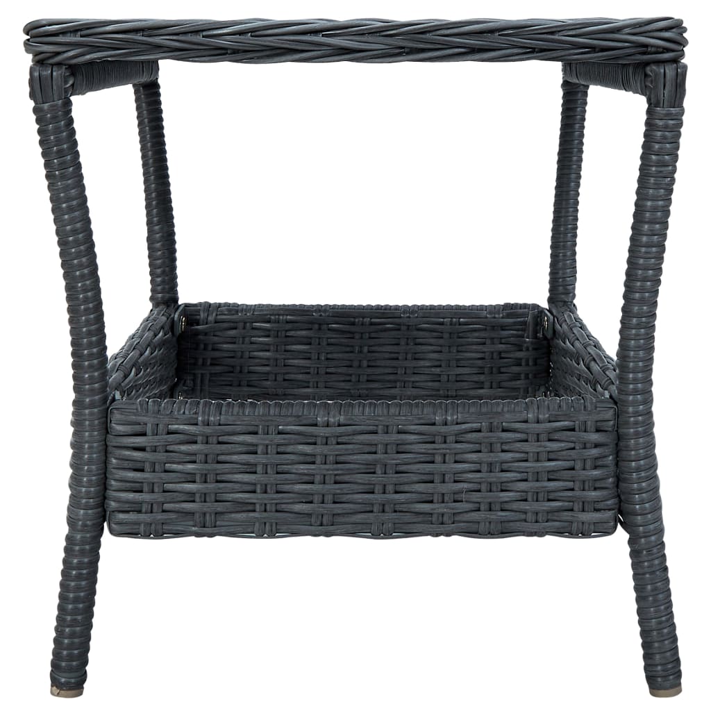 Garden Table 45X45X46.5 Cm Poly Rattan