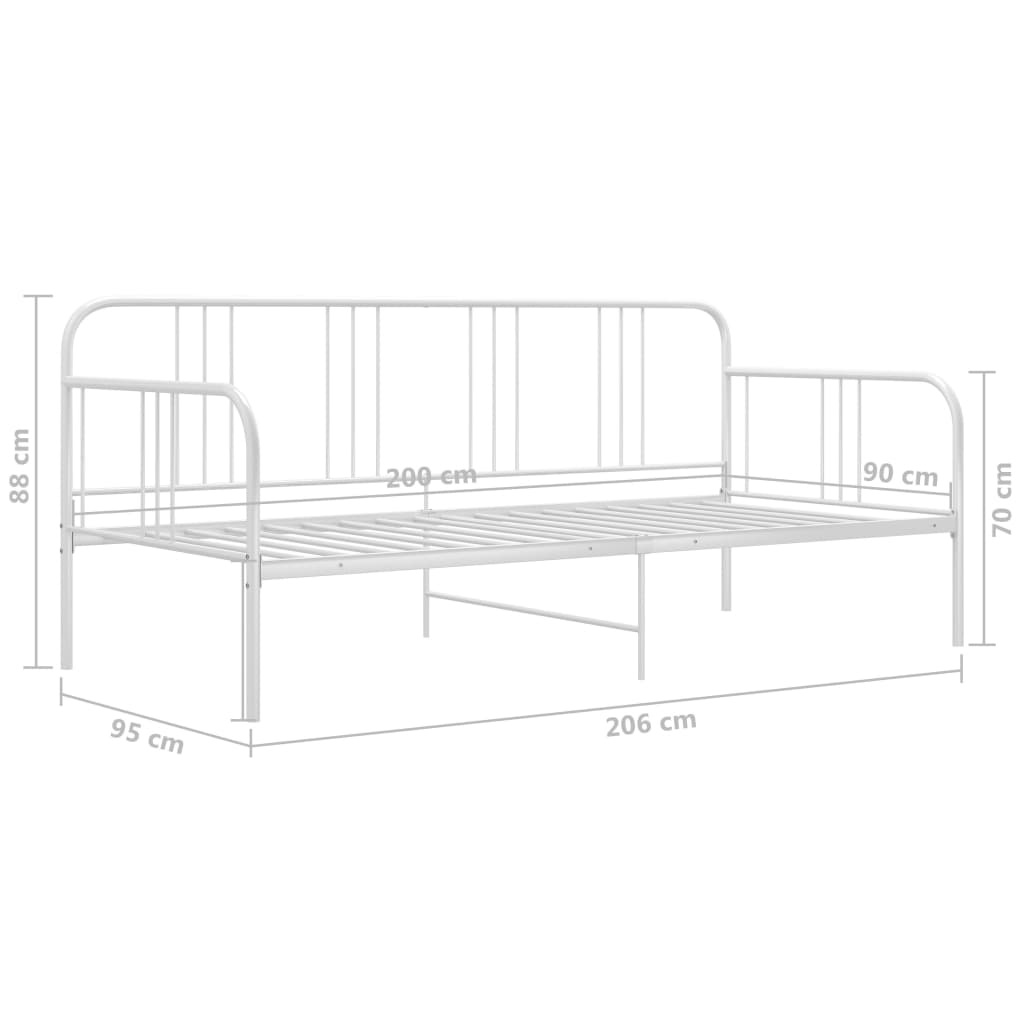 Sofa Bed Frame Without Mattress Metal 90X200 Cm