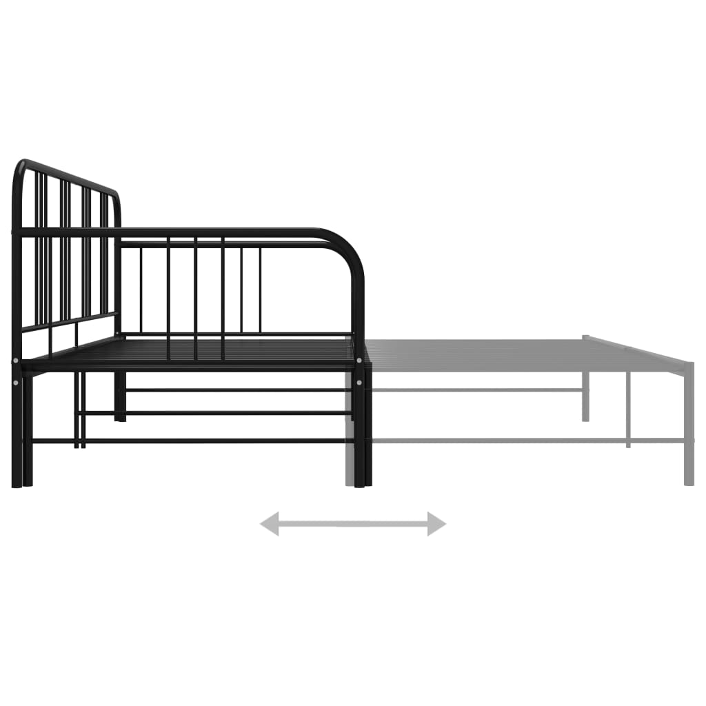 Pull-Out Sofa Bed Frame Without Mattress Metal 90X200 Cm