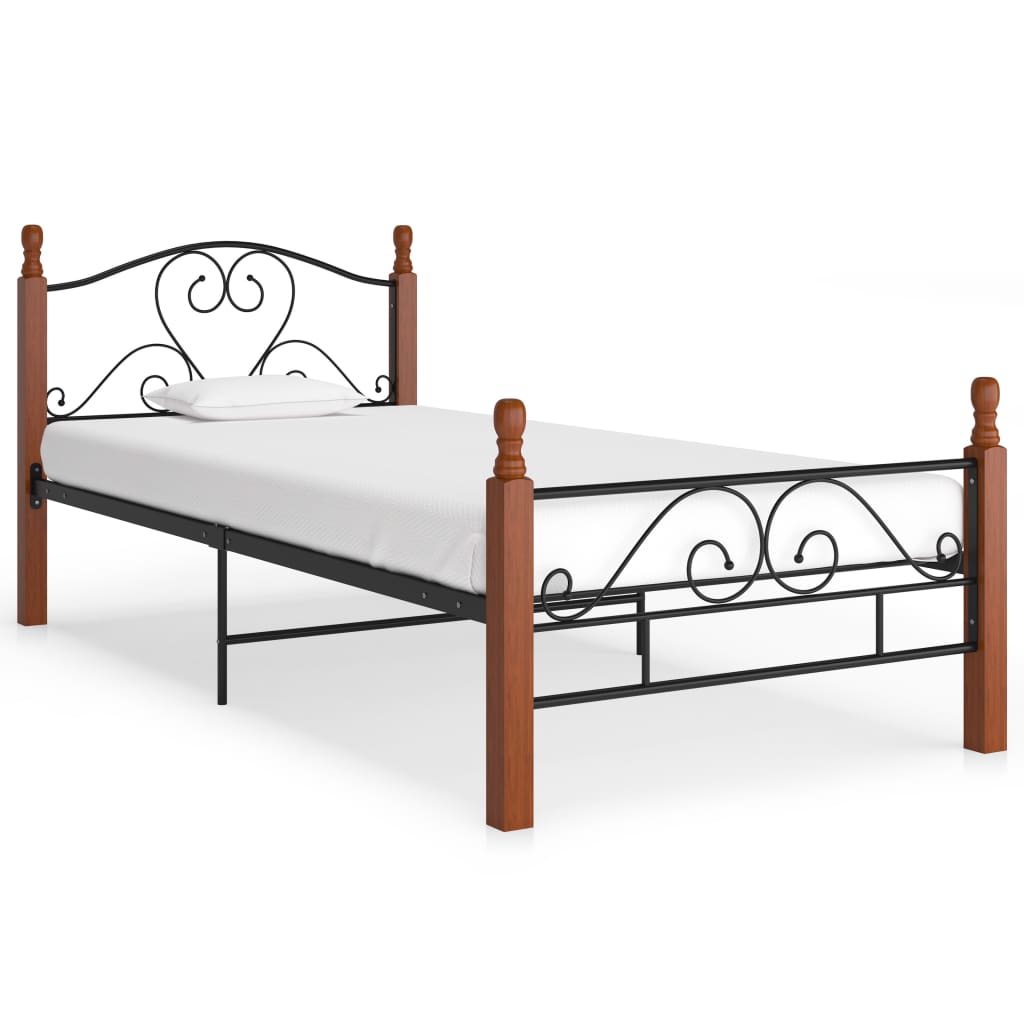 Bed Frame Without Mattress Black Metal