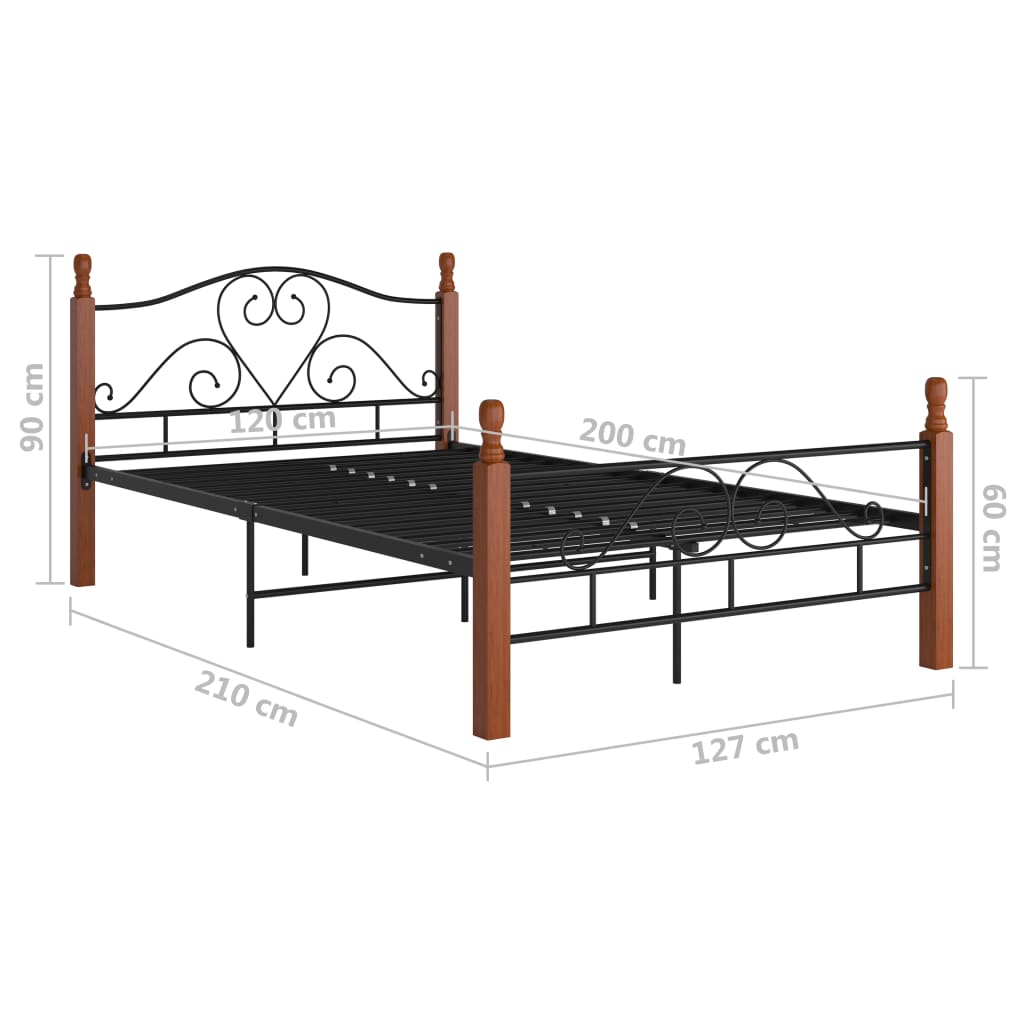 Bed Frame Without Mattress Black Metal