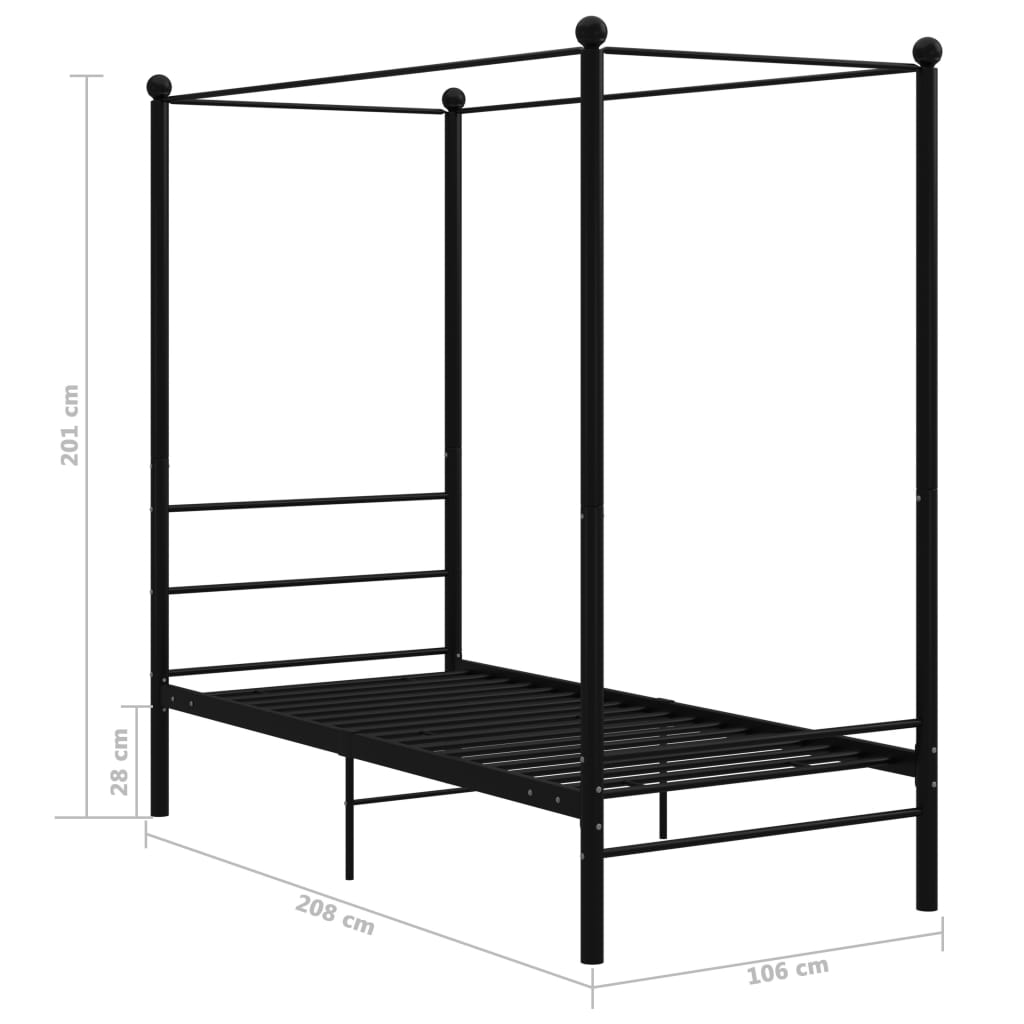 Canopy Bed Frame Without Mattress Metal
