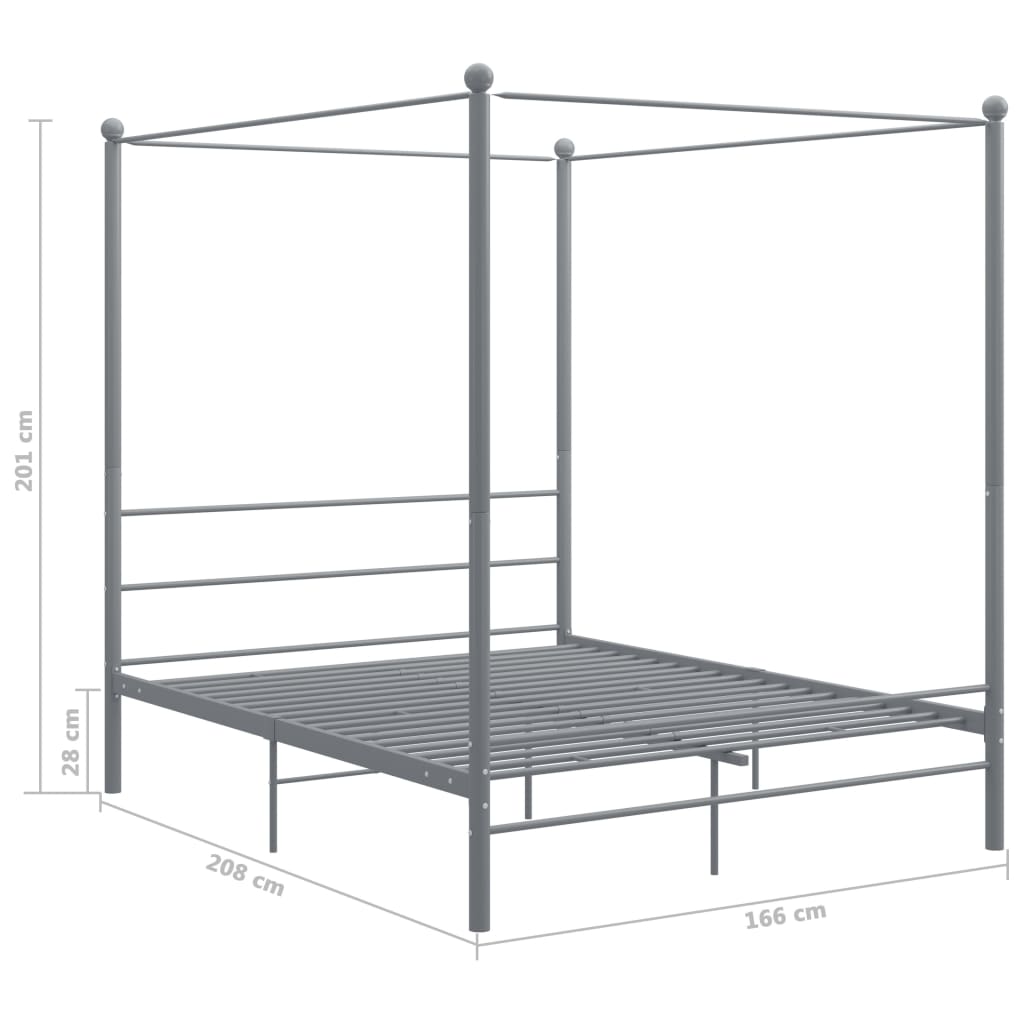Canopy Bed Frame Without Mattress Metal