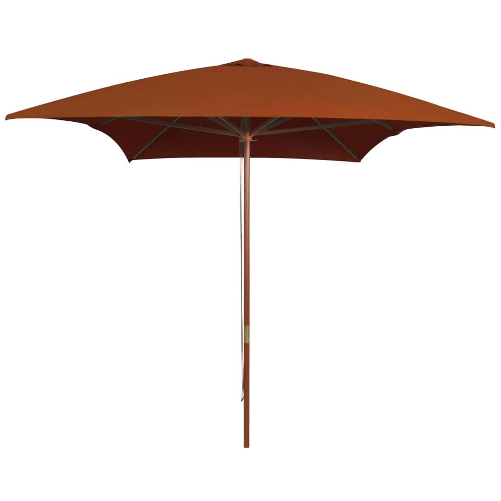 Garden Parasol With Wooden Pole 200X300 Cm