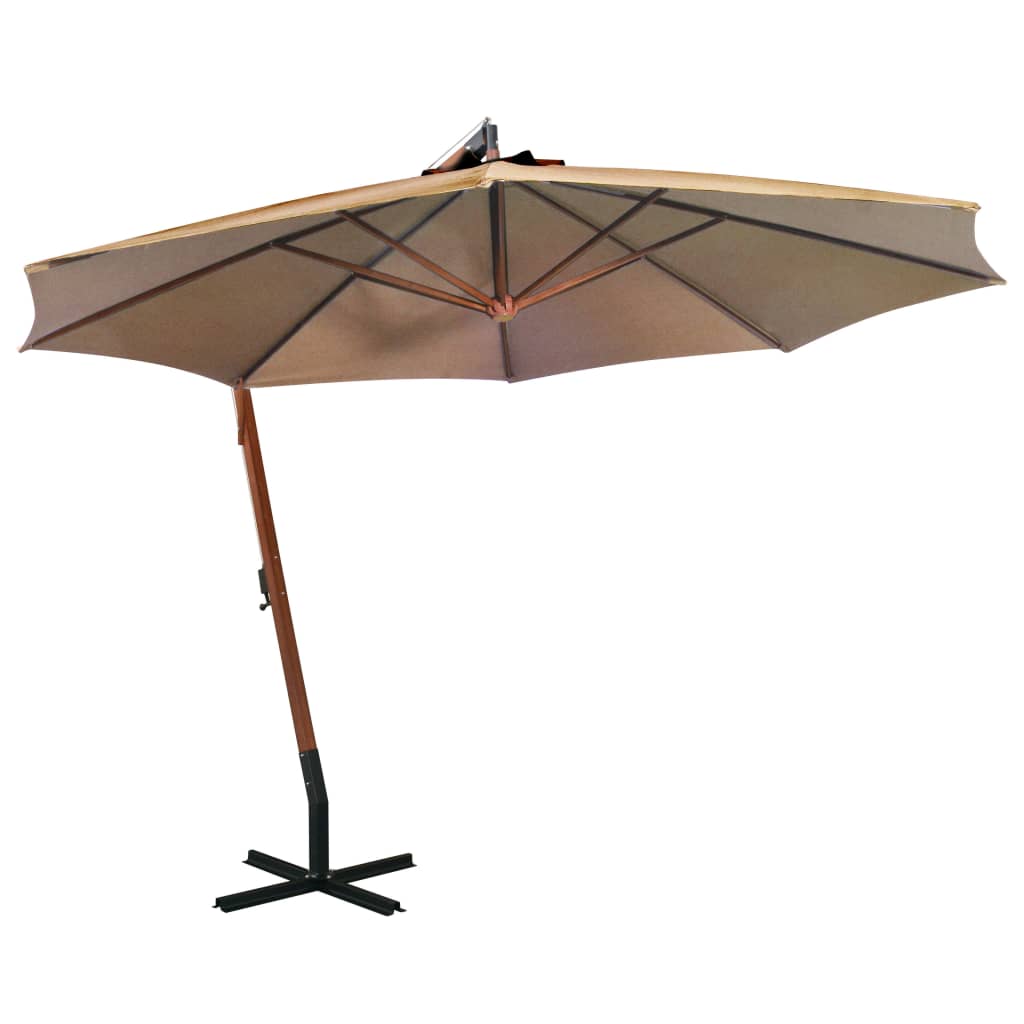Hanging Garden Parasol With Pole Solid Fir Wood