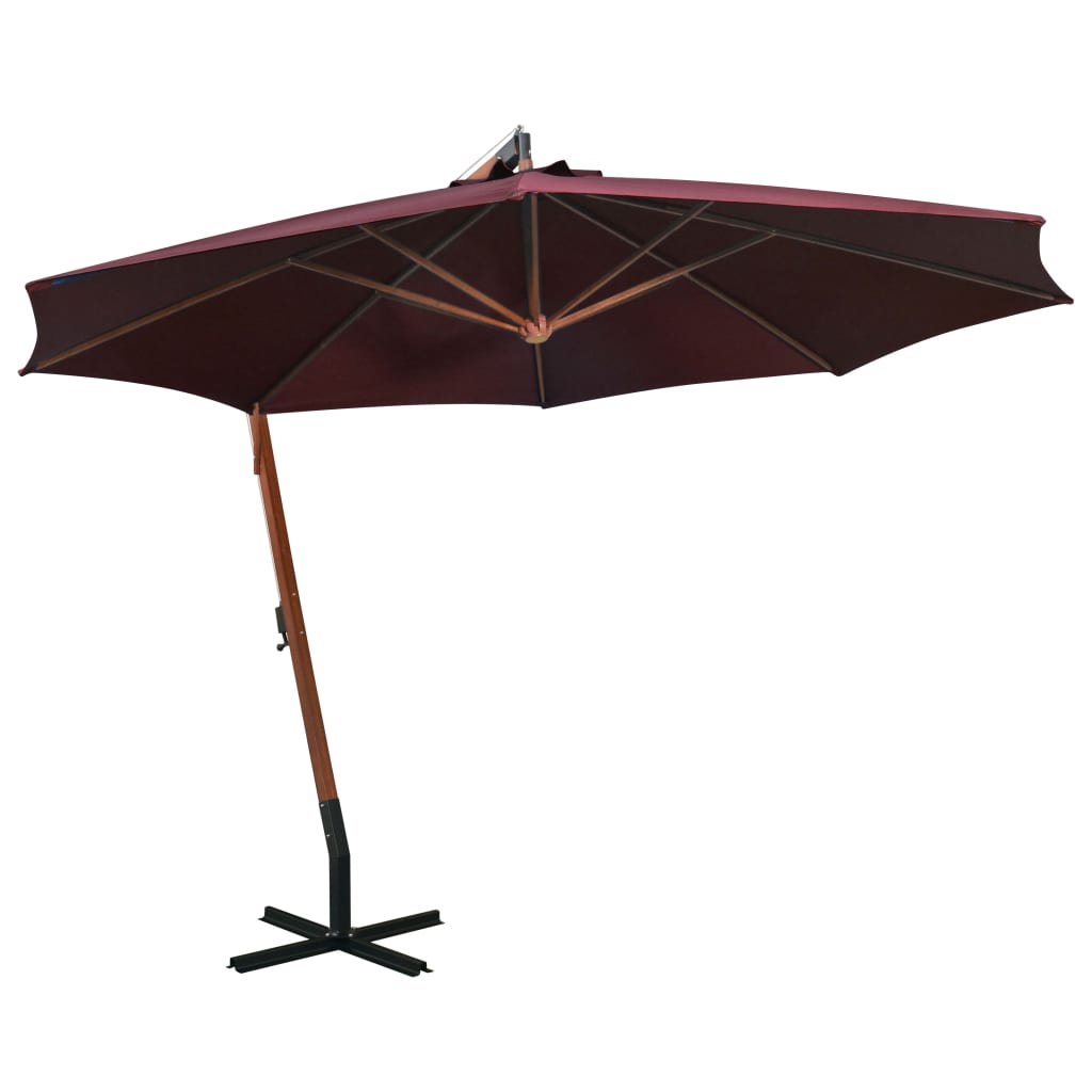 Hanging Garden Parasol With Pole Solid Fir Wood