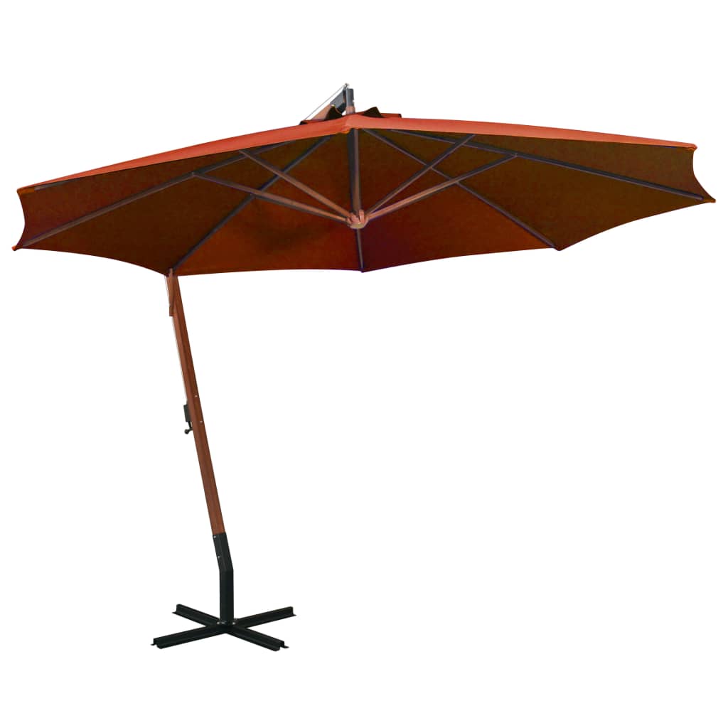 Hanging Garden Parasol With Pole Solid Fir Wood