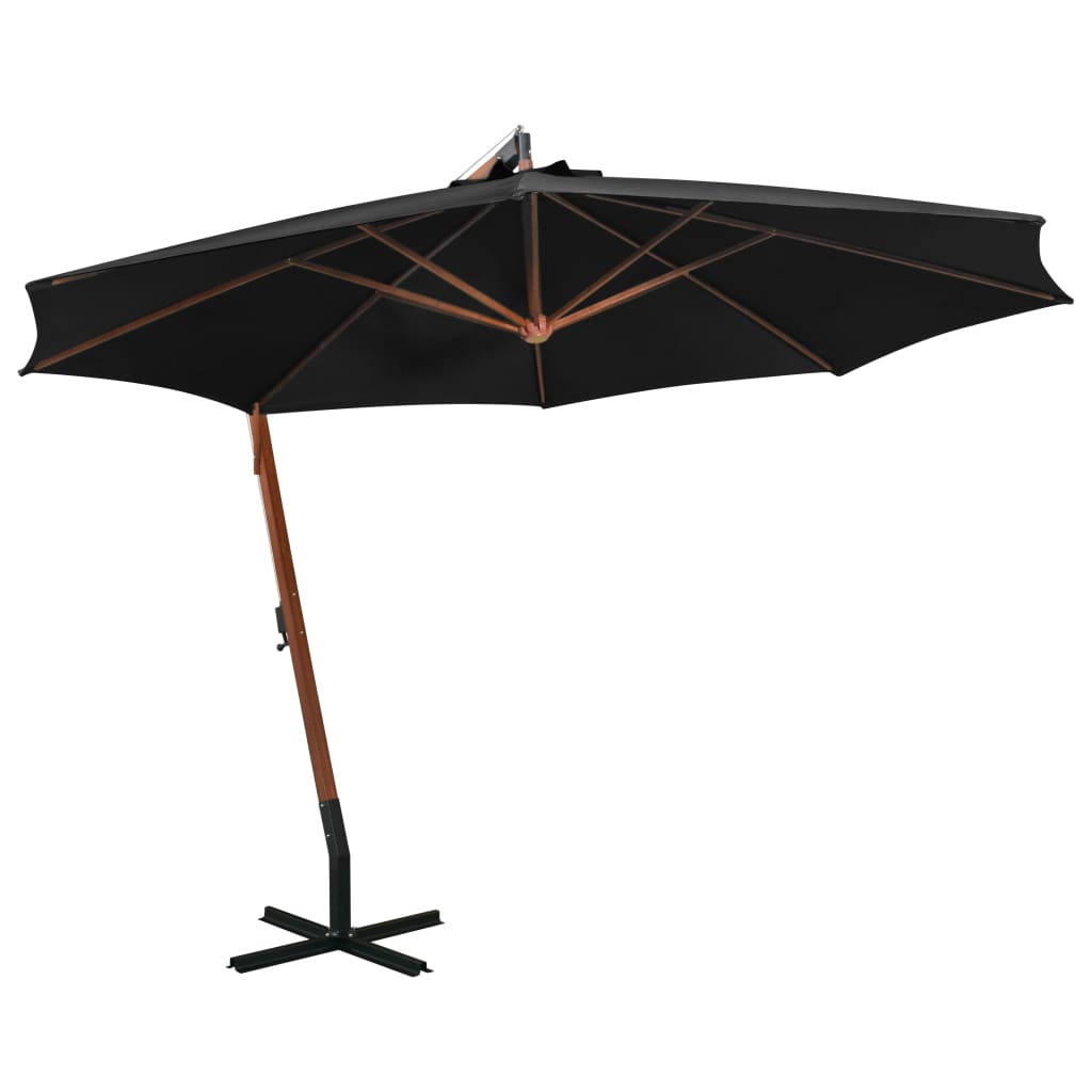 Hanging Garden Parasol With Pole Solid Fir Wood