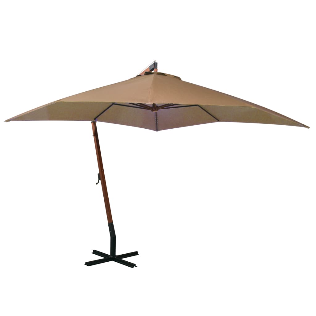 Hanging Garden Parasol With Pole Solid Fir Wood